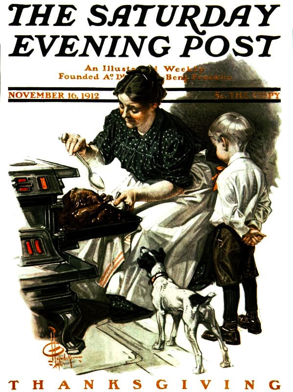 Saturday Evening Post: Thanksgiving – J.C. Leyendecker, 1912, framed
