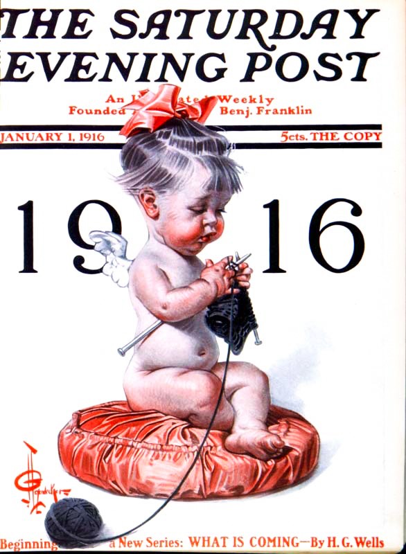 The Saturday Evening Post, January 1, 1916 – J. C. Leyendecker, 1916, framed