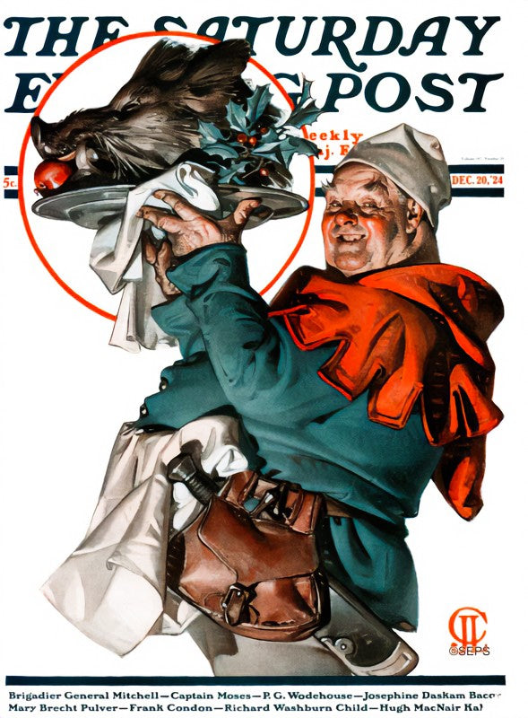 Saturday Evening Post, December 20, 1924 – J. C. Leyendecker, 1924, framed