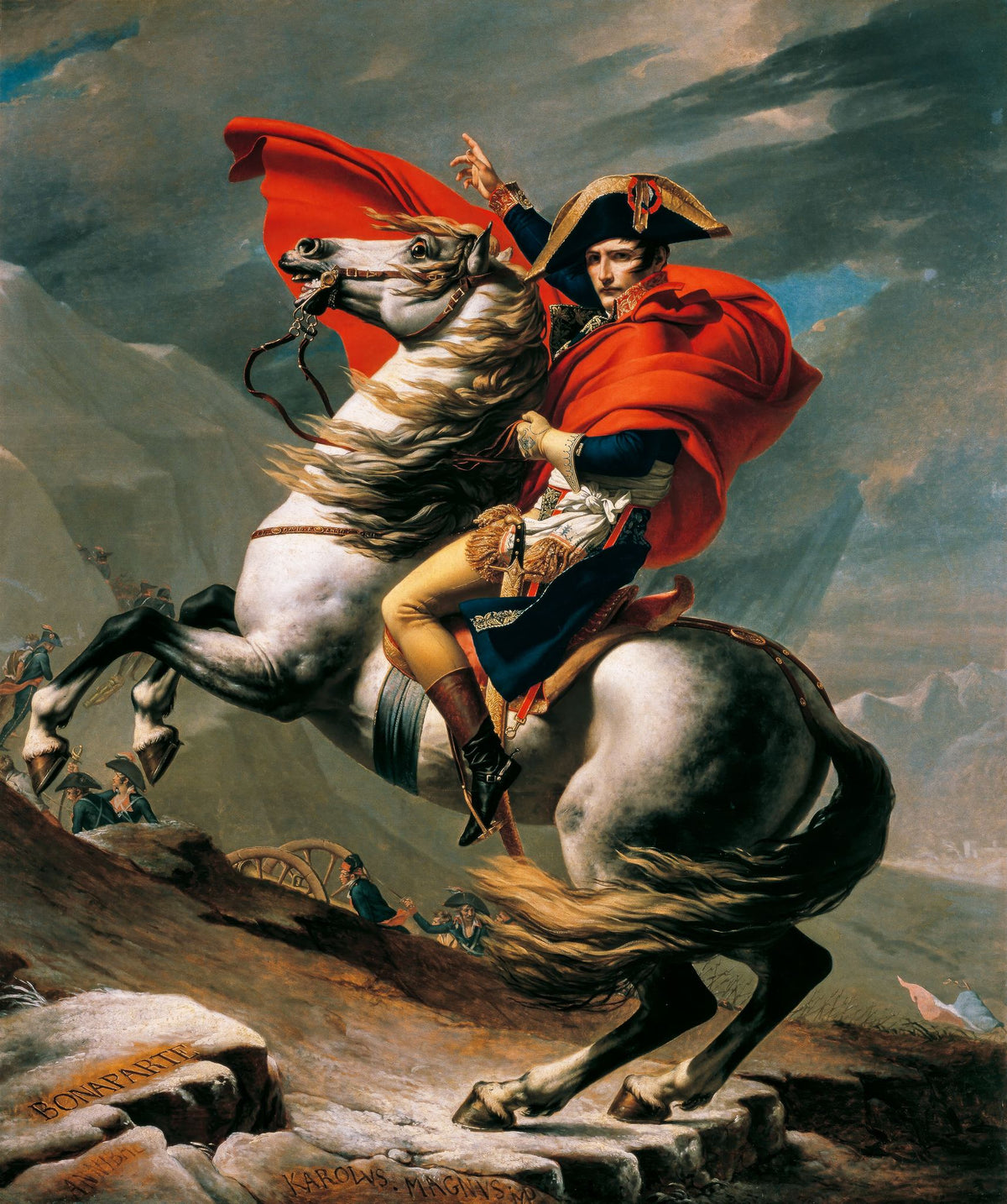 Napoleon Crossing The Alps – Jacques-Louis David, 1801, framed