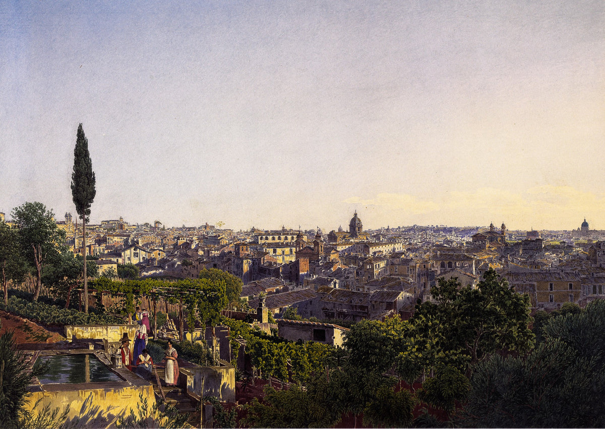 View of Rome – Jakob Alt, 1836, framed
