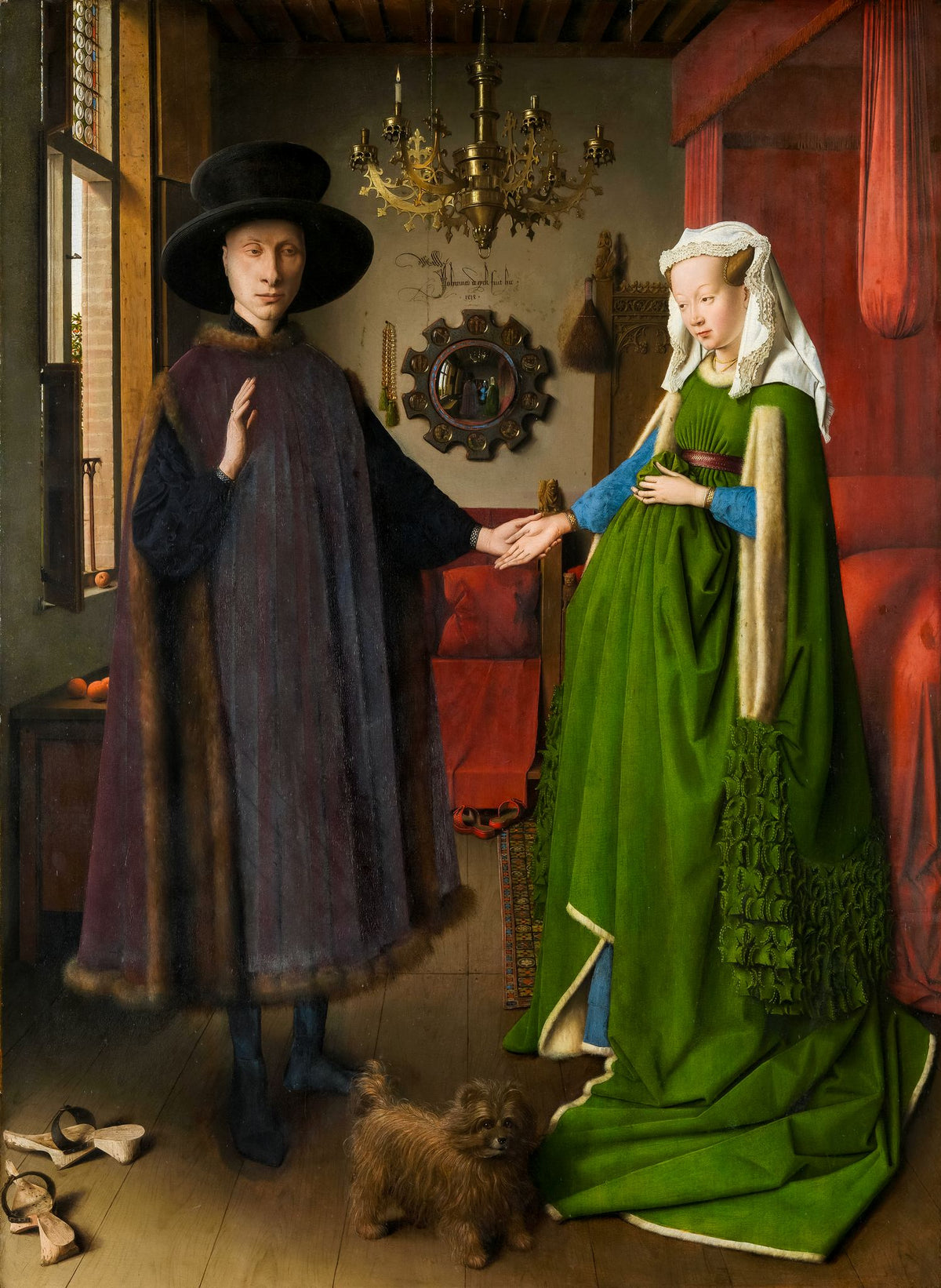 The Arnolfini Portrait – Jan van Eyck, 1434, framed