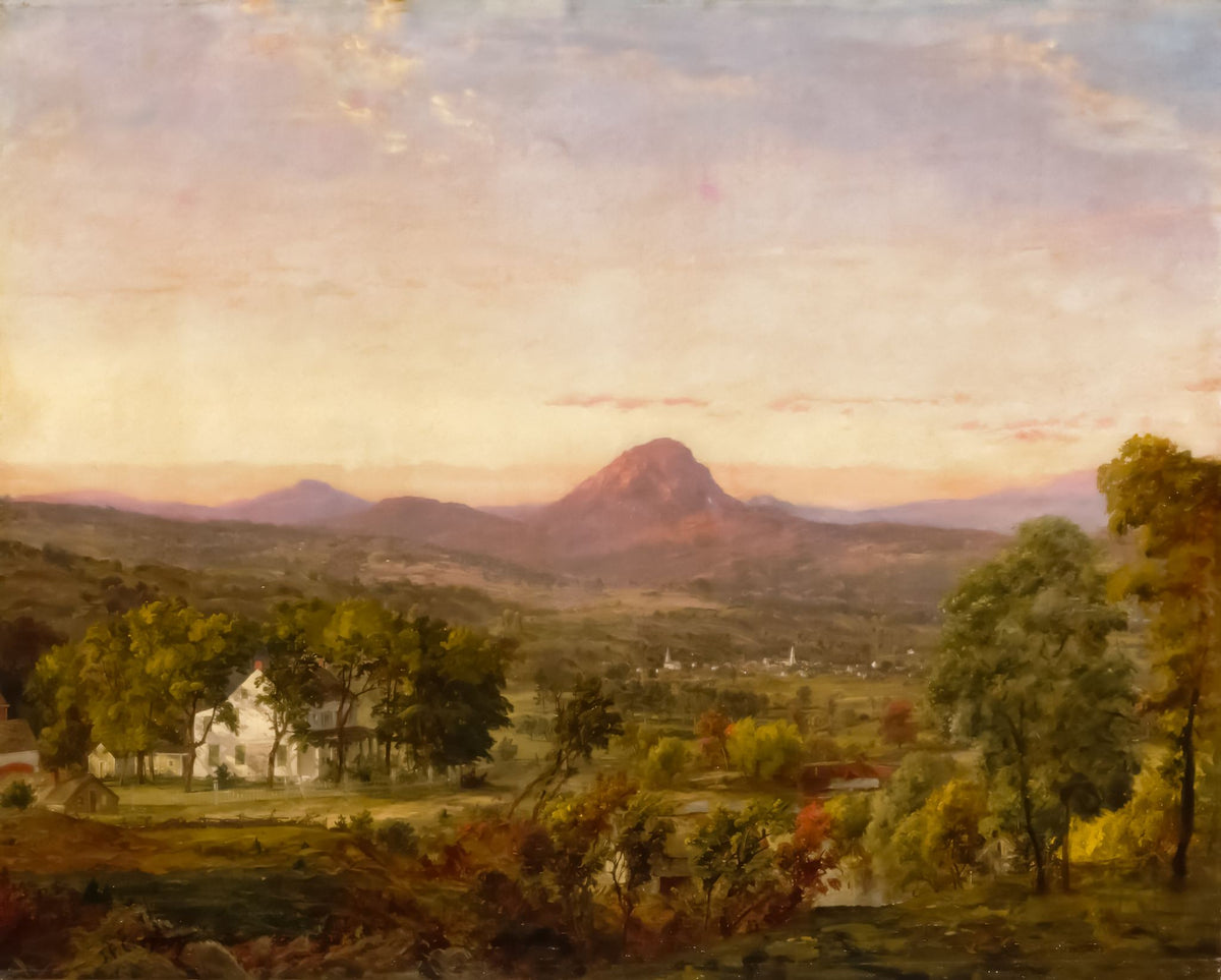 Autumn Landscape, Sugar Loaf Mountain – Jasper Francis Cropsey, 1876, framed