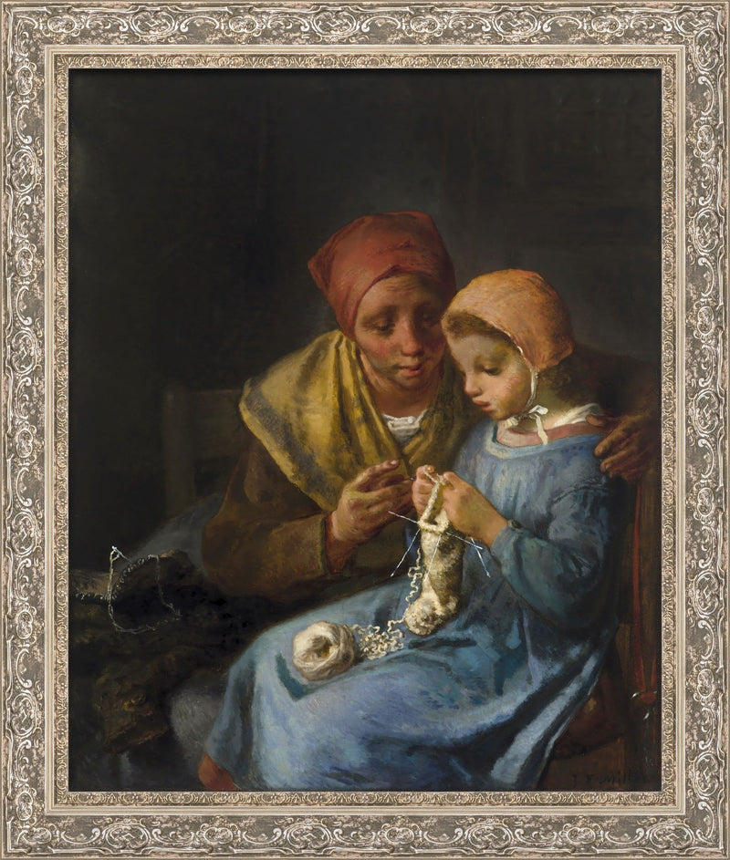 The Knitting Lesson – Jean-François Millet, c. 1869
