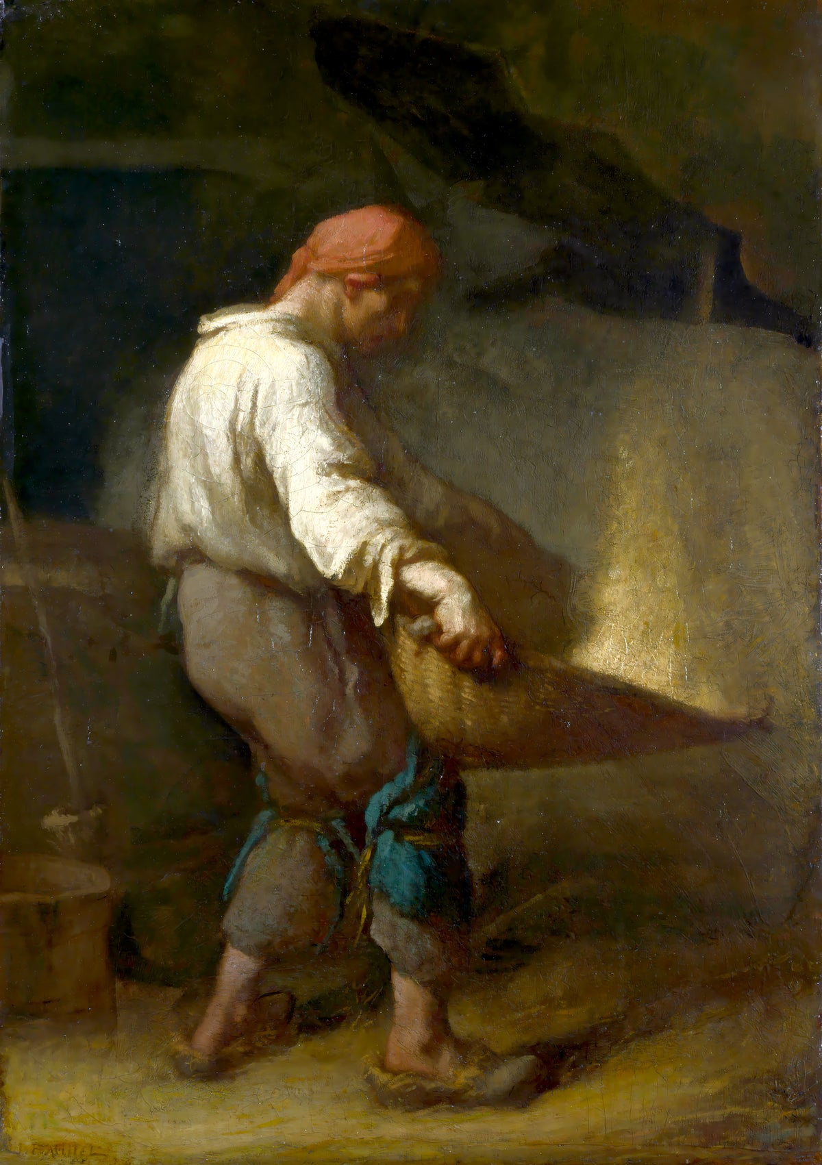 The Winnower by Jean-François Millet — Framed Giclee Canvas Print | Canvas Classics