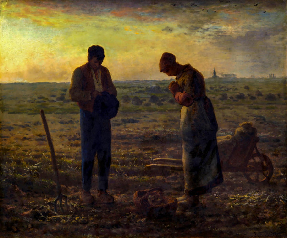 The Angelus – Jean-François Millet, c. 1857-1859, framed