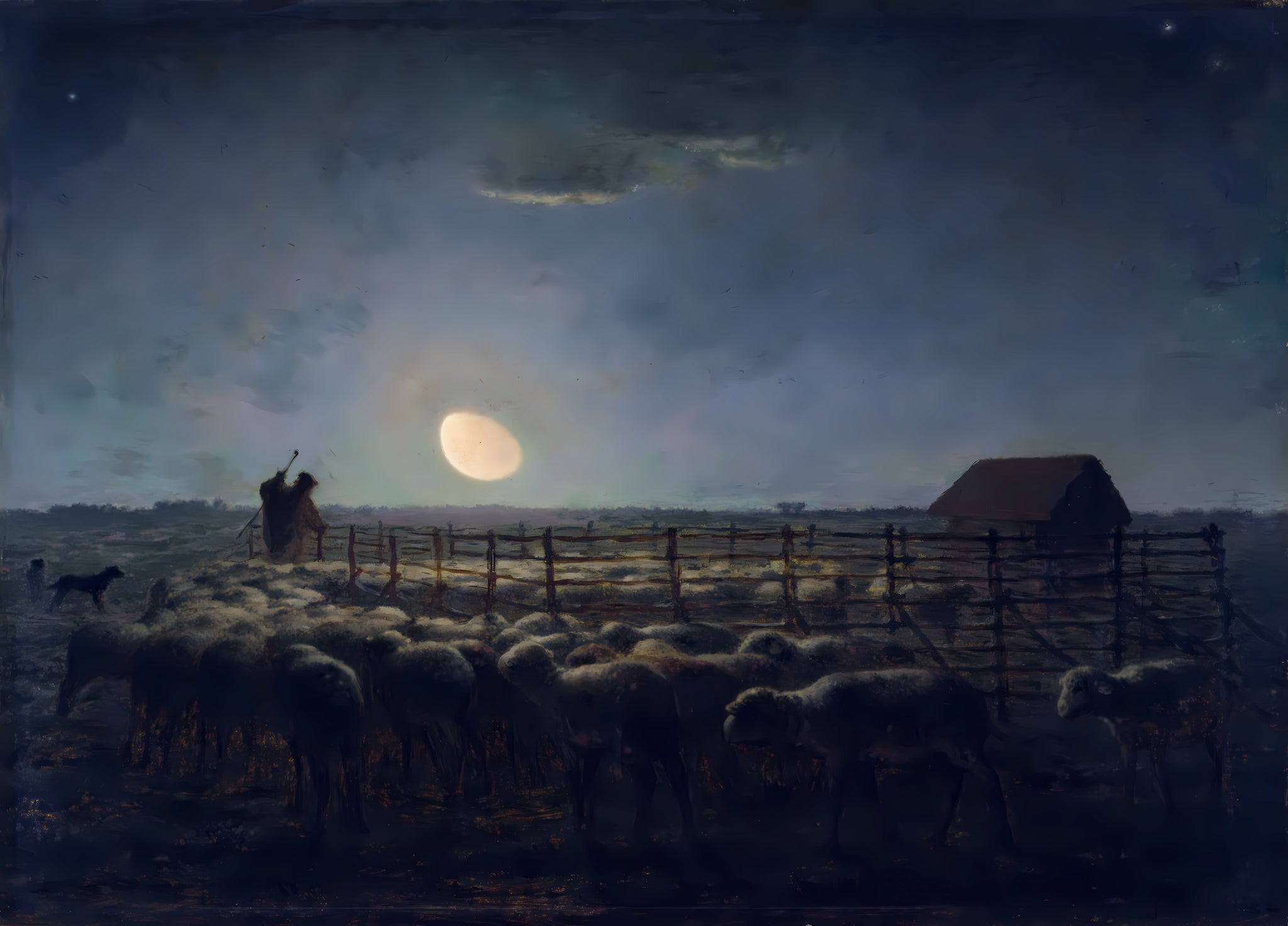 The Sheepfold, Moonlight