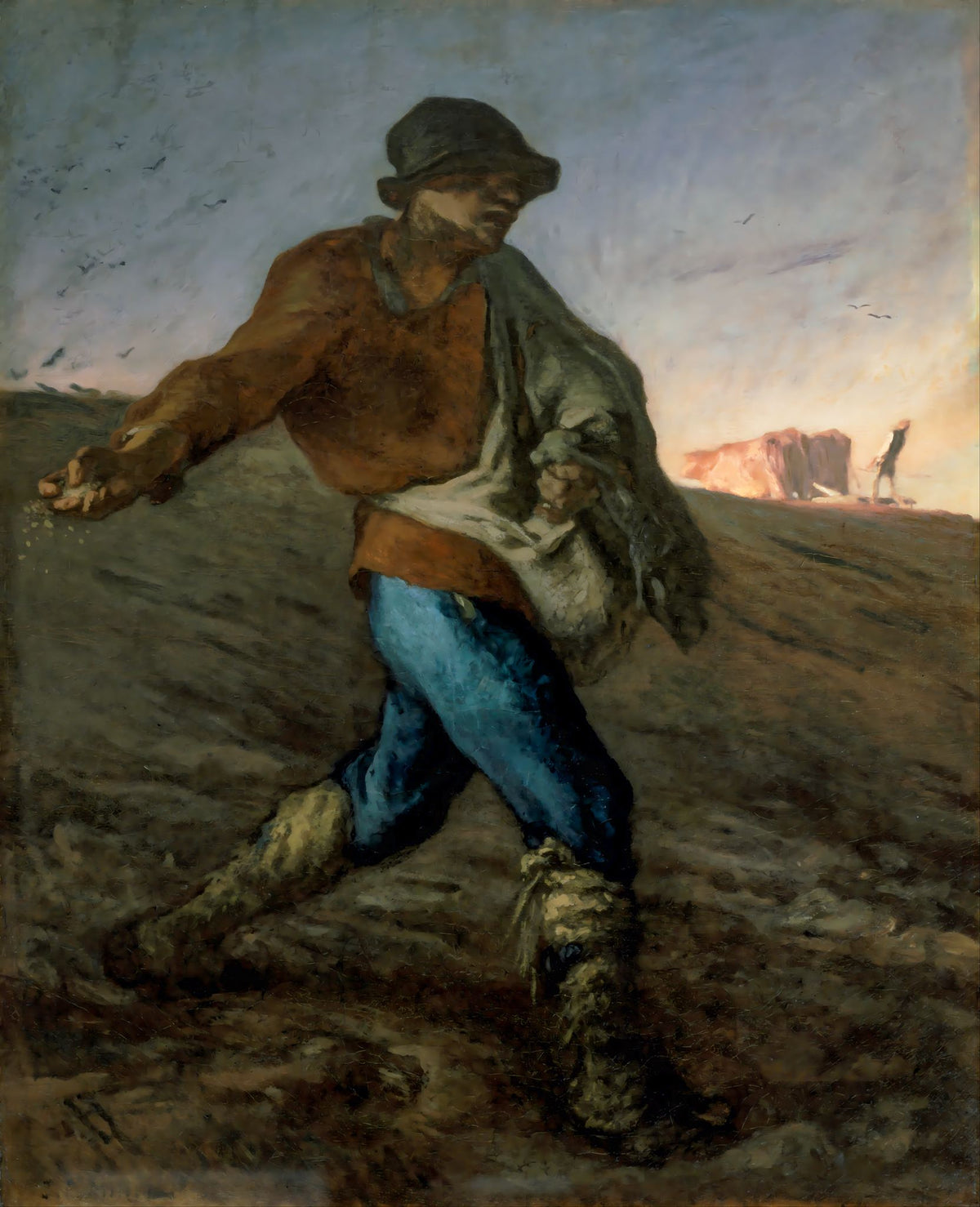 The Sower – Jean-François Millet, c. 1850, framed