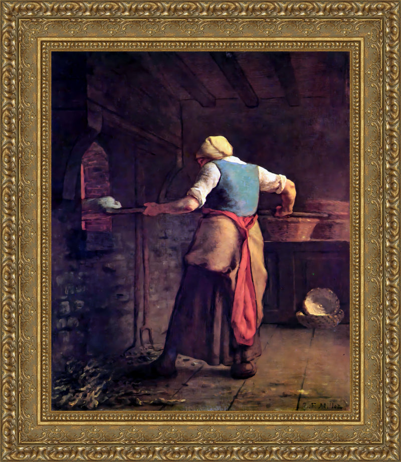 Woman Baking Bread – Jean-François Millet, c. 1854
