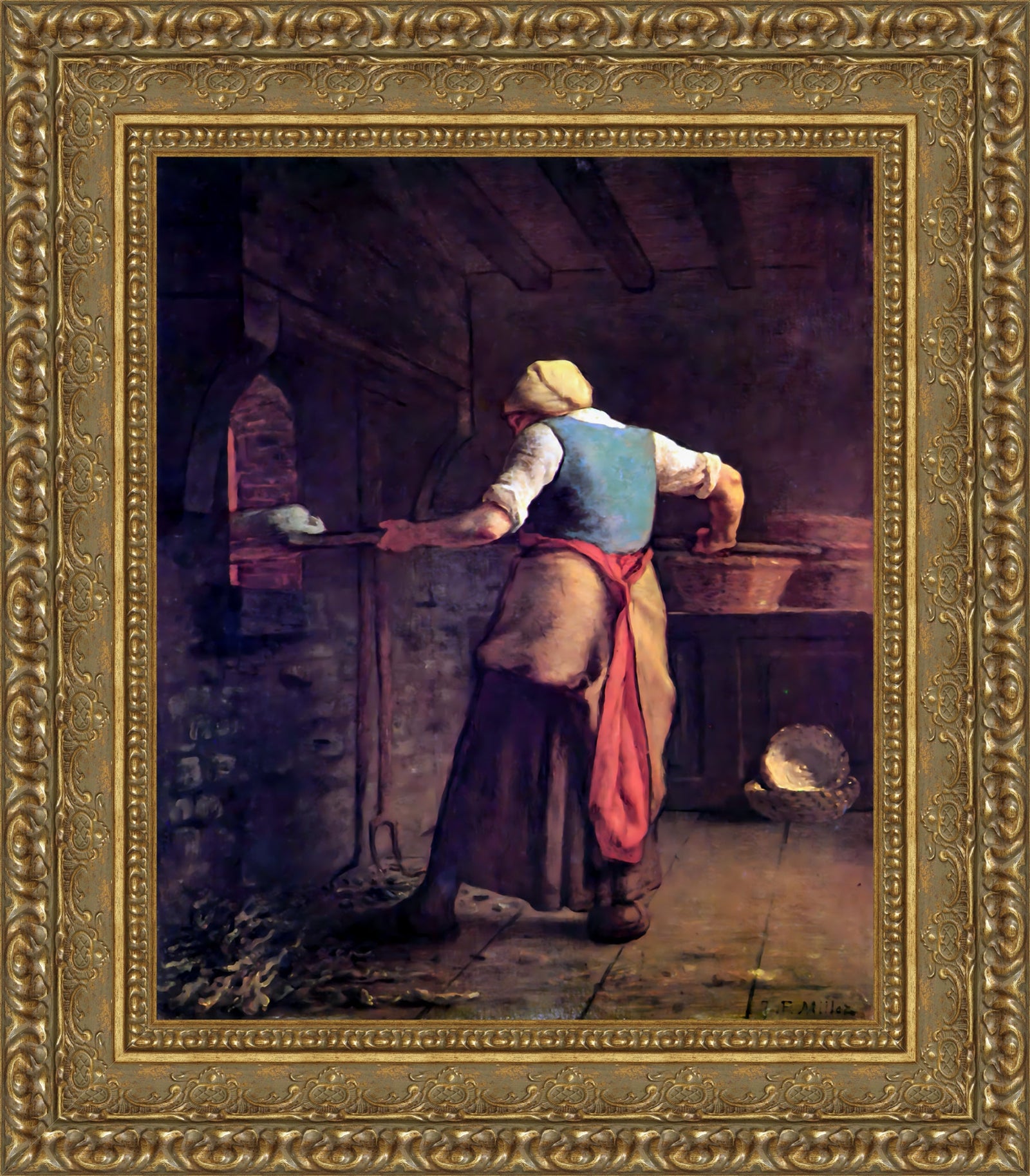 Woman Baking Bread – Jean-François Millet, c. 1854