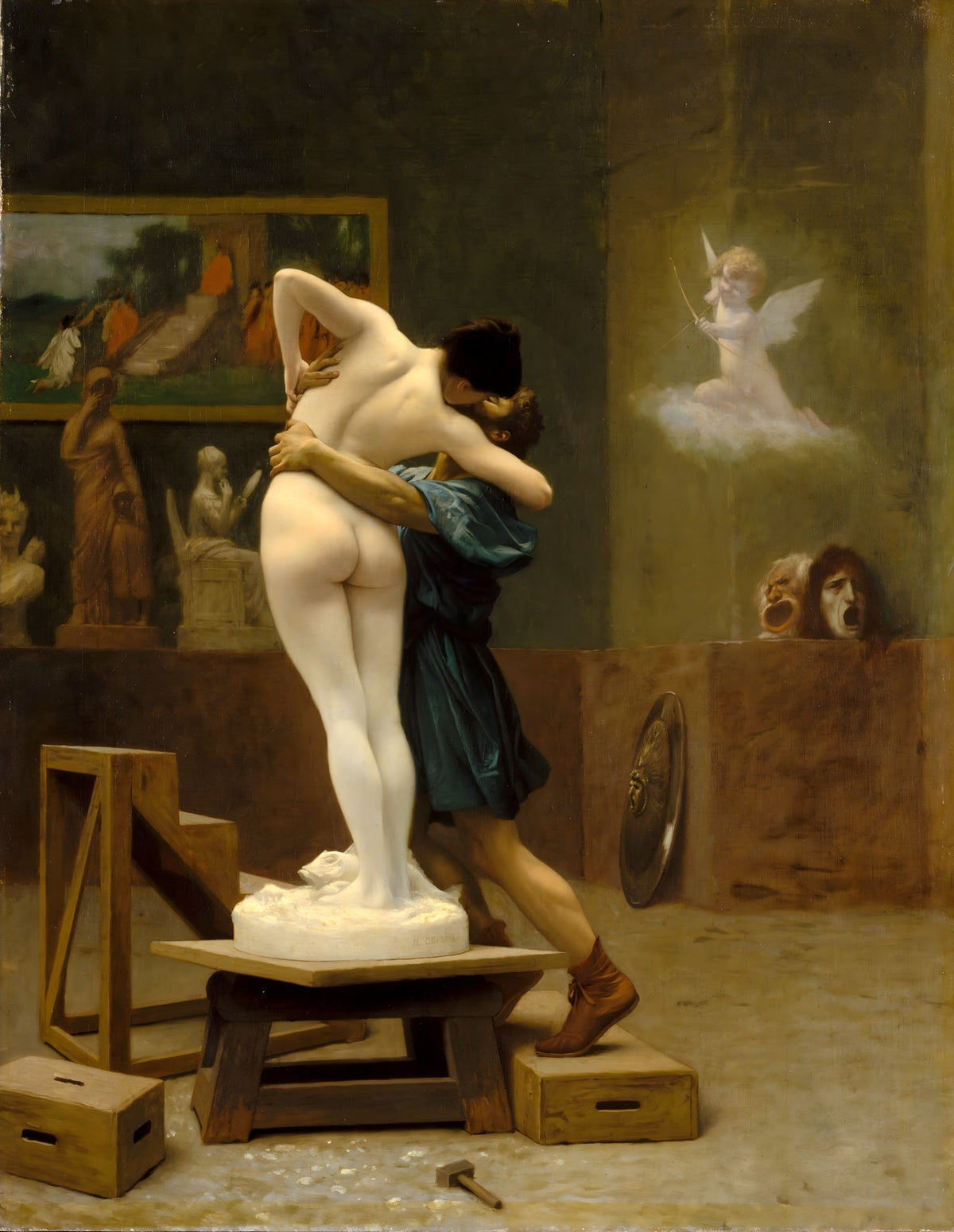 Pygmalion And Galatea - Jean Leon Gerome, framed
