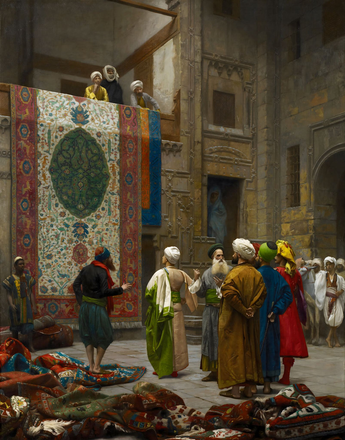 The Carpet Merchant - Jean Leon Gerome, framed