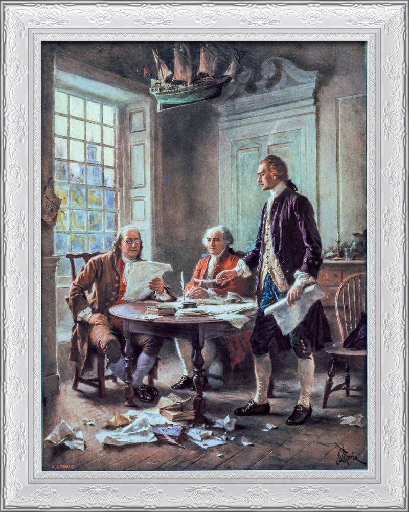 Writing the Declaration of Independence, 1776 – Jean Leon Gerome Ferris, 1900