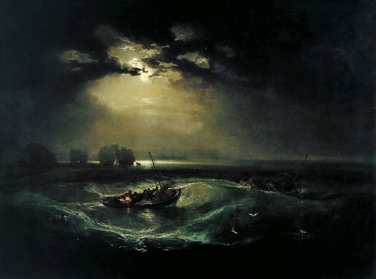 Fishermen at Sea – J.M.W. Turner, 1796, framed