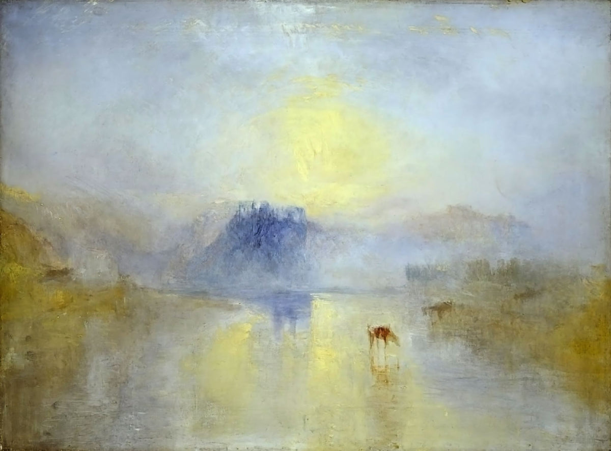Norham Castle, Sunrise – J.M.W. Turner, c. 1845, framed