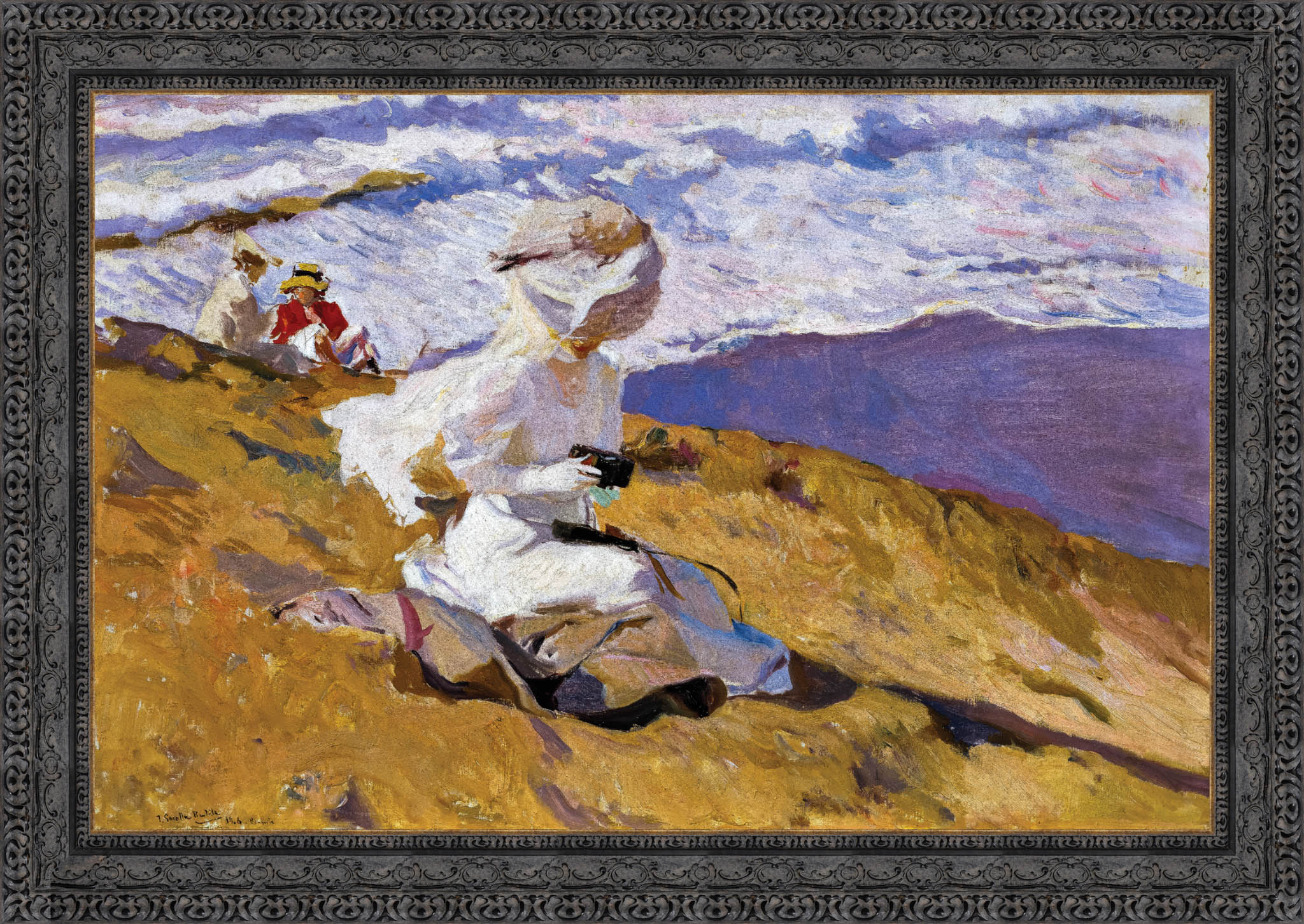 Capturing The Moment by Joaquín Sorolla — Framed Giclee Canvas Print | Canvas Classics