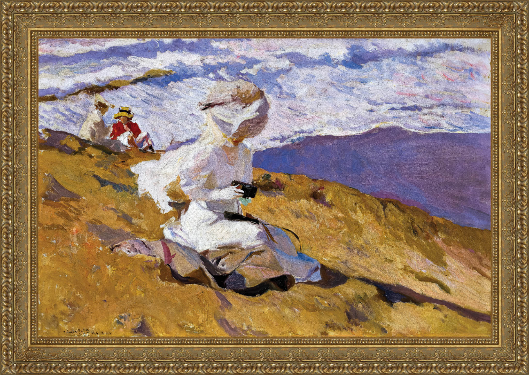 Capturing The Moment by Joaquín Sorolla — Framed Giclee Canvas Print | Canvas Classics
