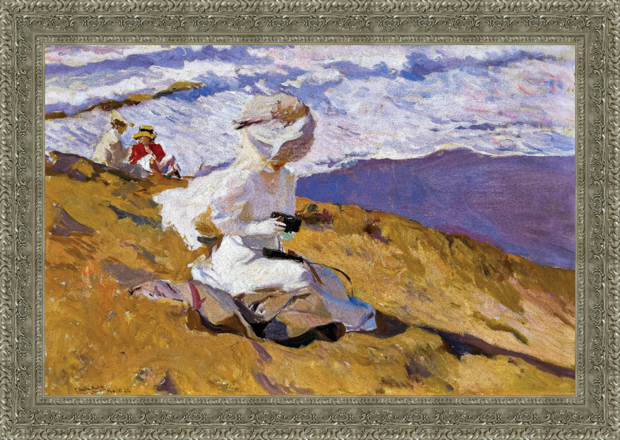 Capturing The Moment by Joaquín Sorolla — Framed Giclee Canvas Print | Canvas Classics