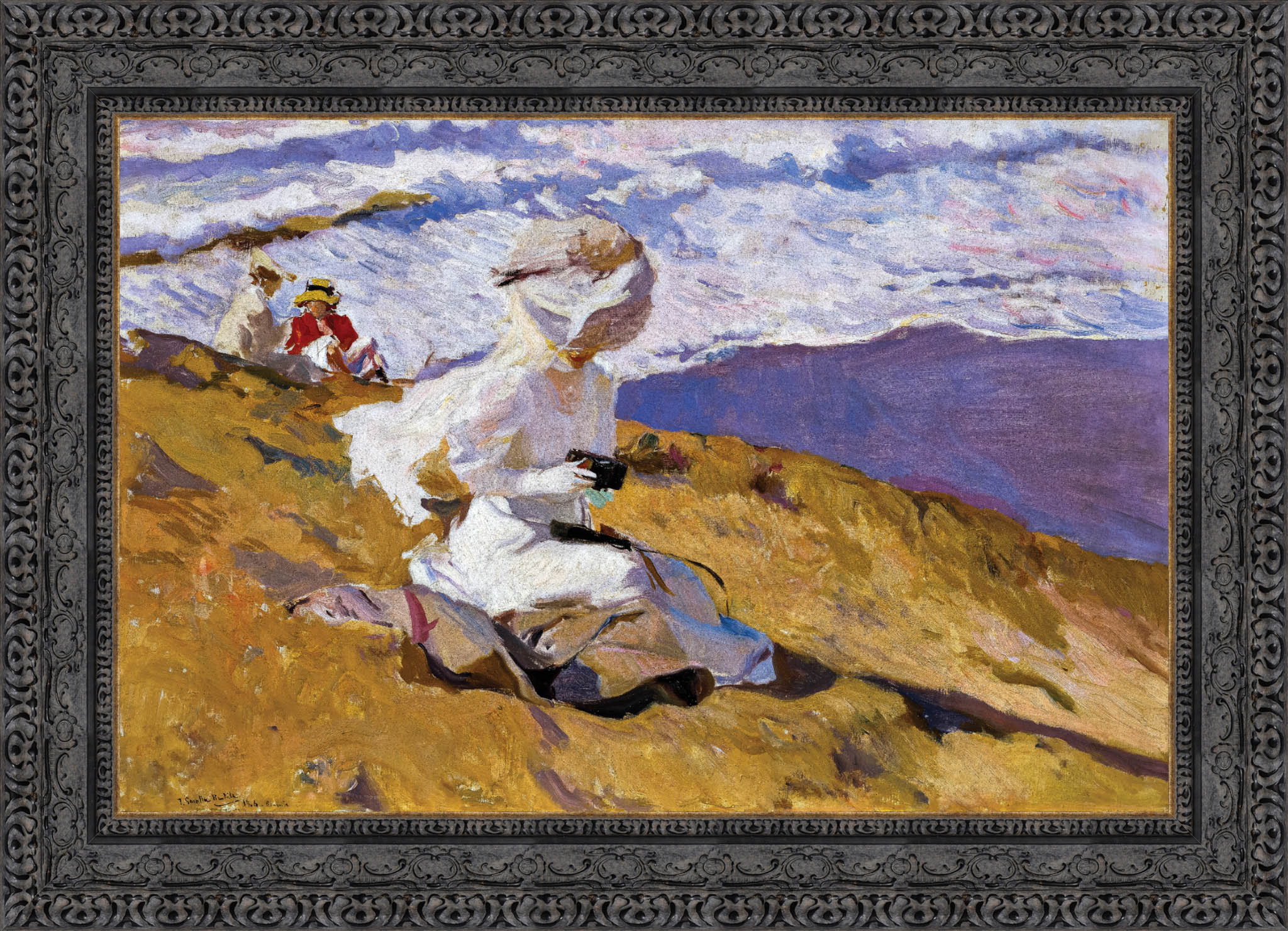 Capturing The Moment by Joaquín Sorolla — Framed Giclee Canvas Print | Canvas Classics