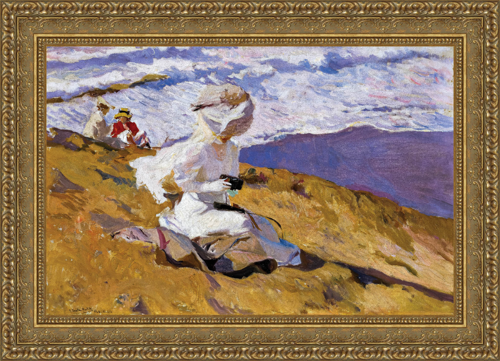 Capturing The Moment by Joaquín Sorolla — Framed Giclee Canvas Print | Canvas Classics