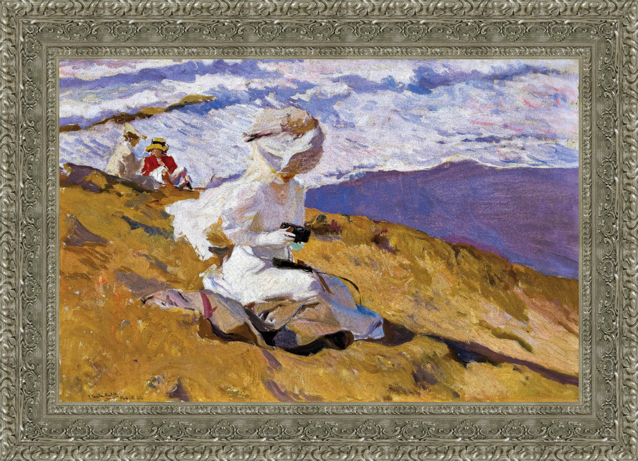 Capturing The Moment by Joaquín Sorolla — Framed Giclee Canvas Print | Canvas Classics