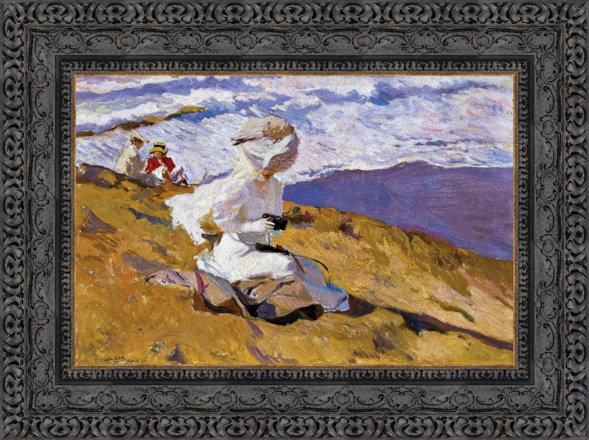 Capturing The Moment by Joaquín Sorolla — Framed Giclee Canvas Print | Canvas Classics