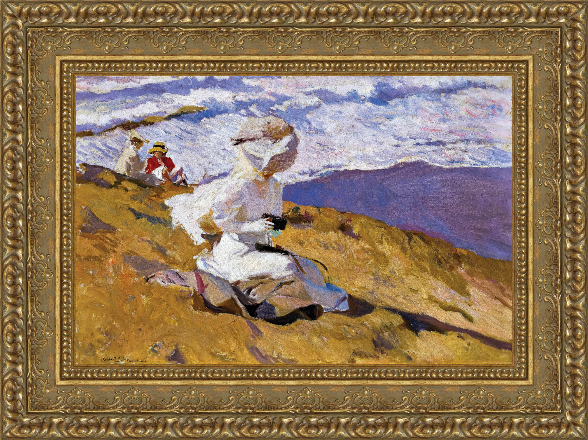 Capturing The Moment by Joaquín Sorolla — Framed Giclee Canvas Print | Canvas Classics