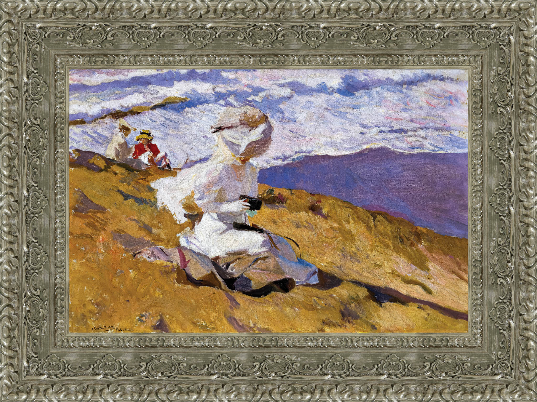 Capturing The Moment by Joaquín Sorolla — Framed Giclee Canvas Print | Canvas Classics