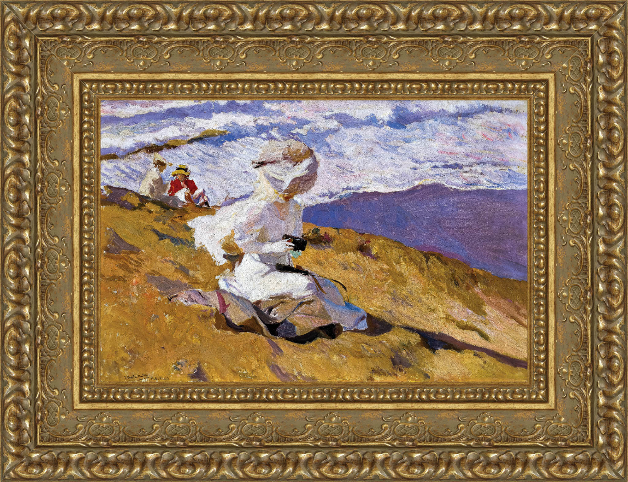 Capturing The Moment by Joaquín Sorolla — Framed Giclee Canvas Print | Canvas Classics
