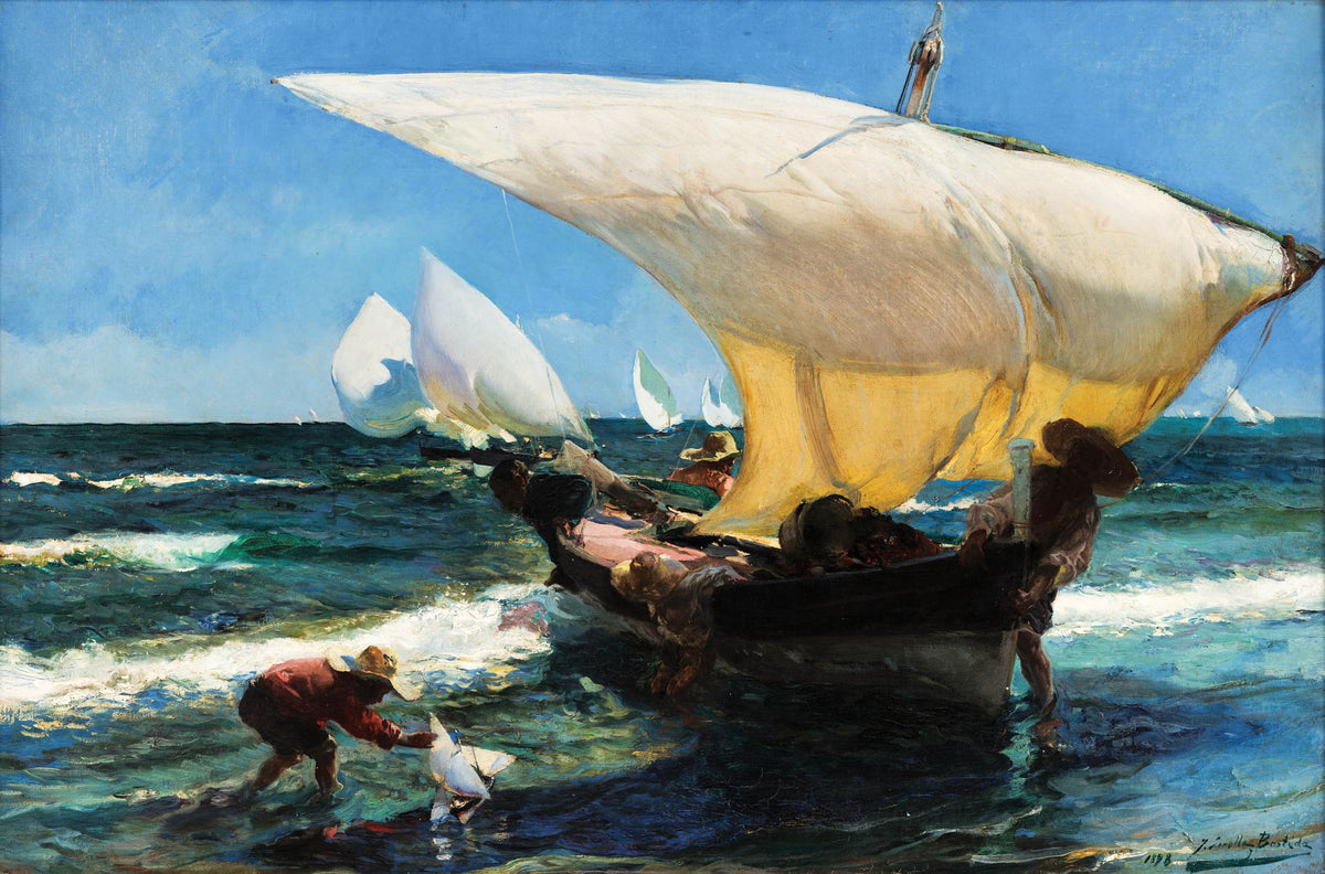 On The Coast Of Valencia – Joaquín Sorolla, 1908, framed