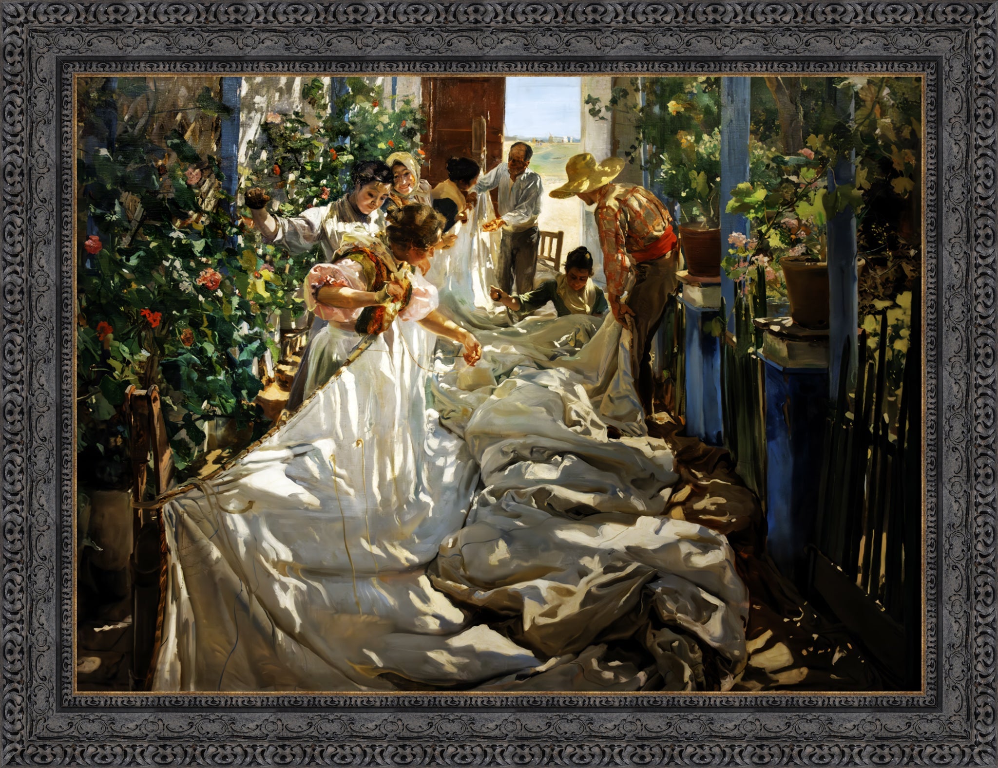 Sewing the Sail – Estate – Dark Bronze Frame by Sorolla