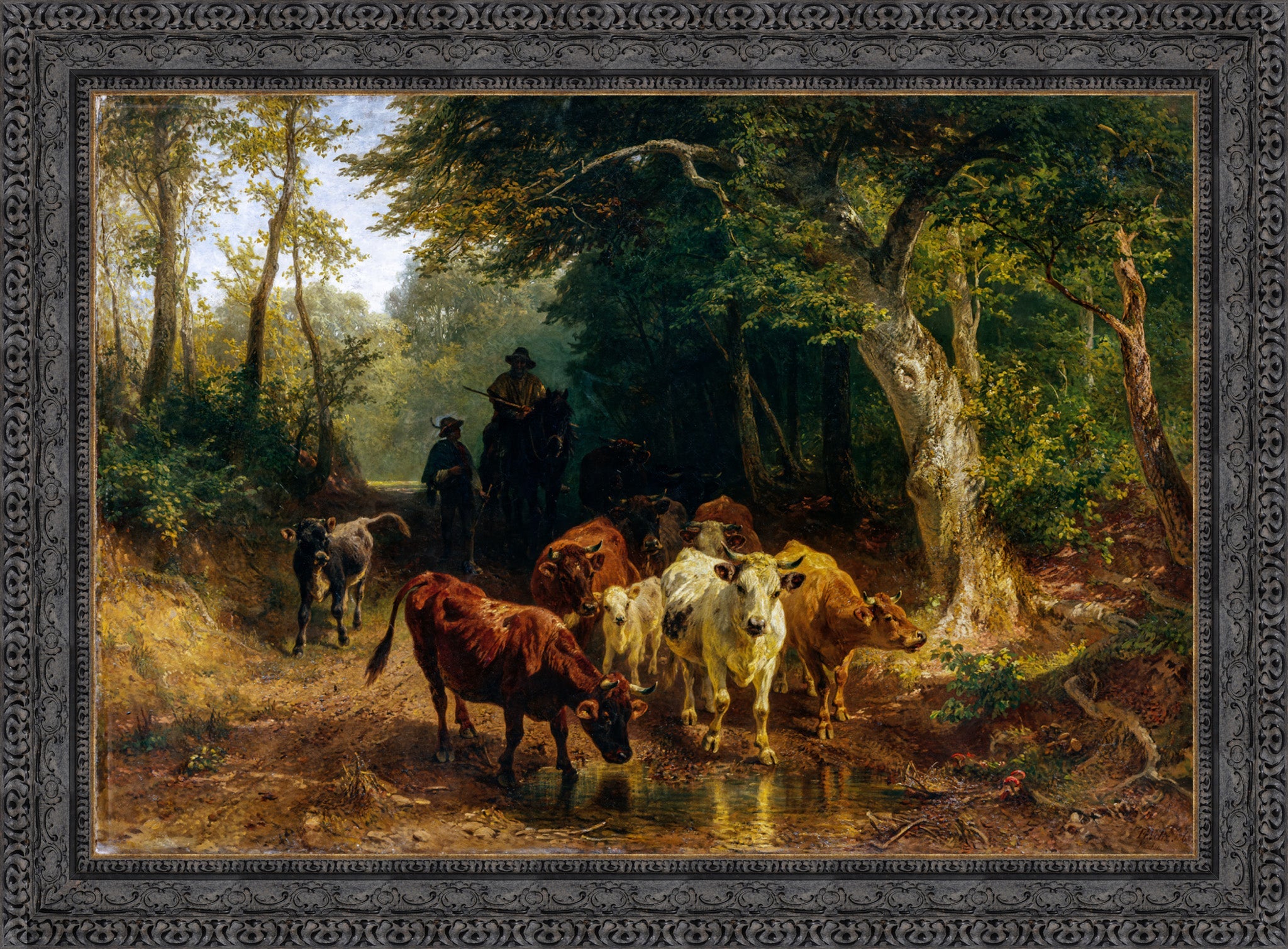 Heimkehr Der Rinderherde Im Herbst