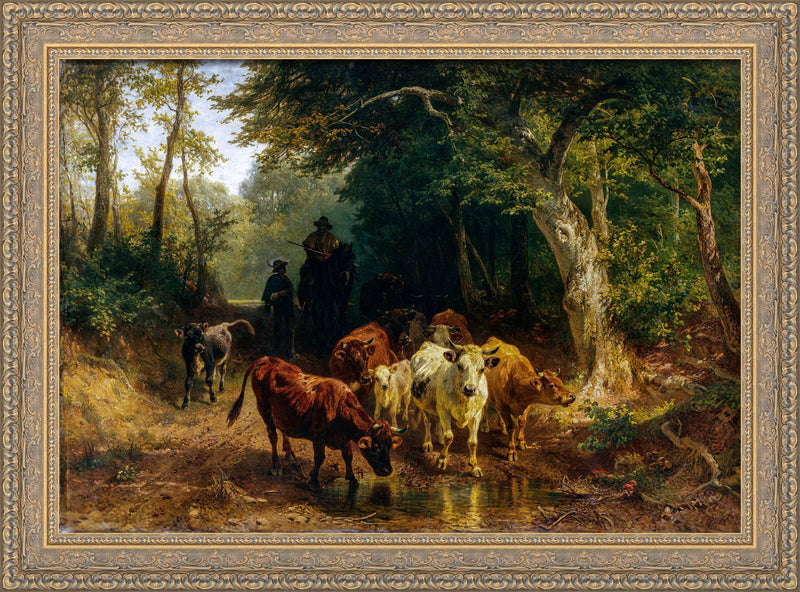 Return of the Cattle Herd in Autumn (Heimkehr der Rinderherde im Herbst) – Johann Friedrich Voltz, 1868