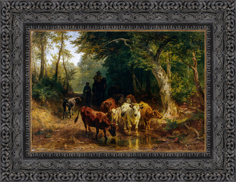 Return of the Cattle Herd in Autumn (Heimkehr der Rinderherde im Herbst) – Johann Friedrich Voltz, 1868