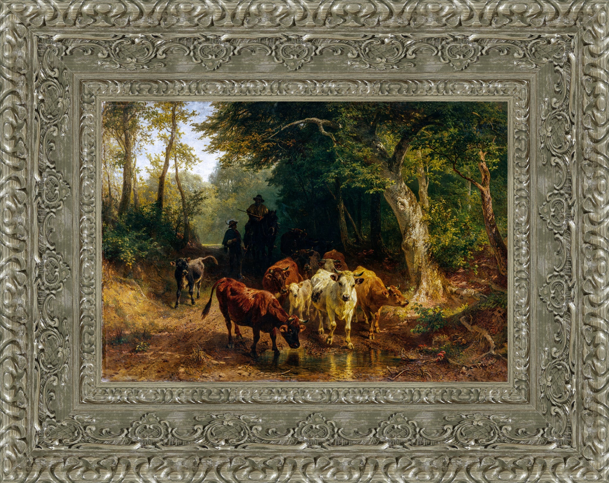 Heimkehr Der Rinderherde Im Herbst