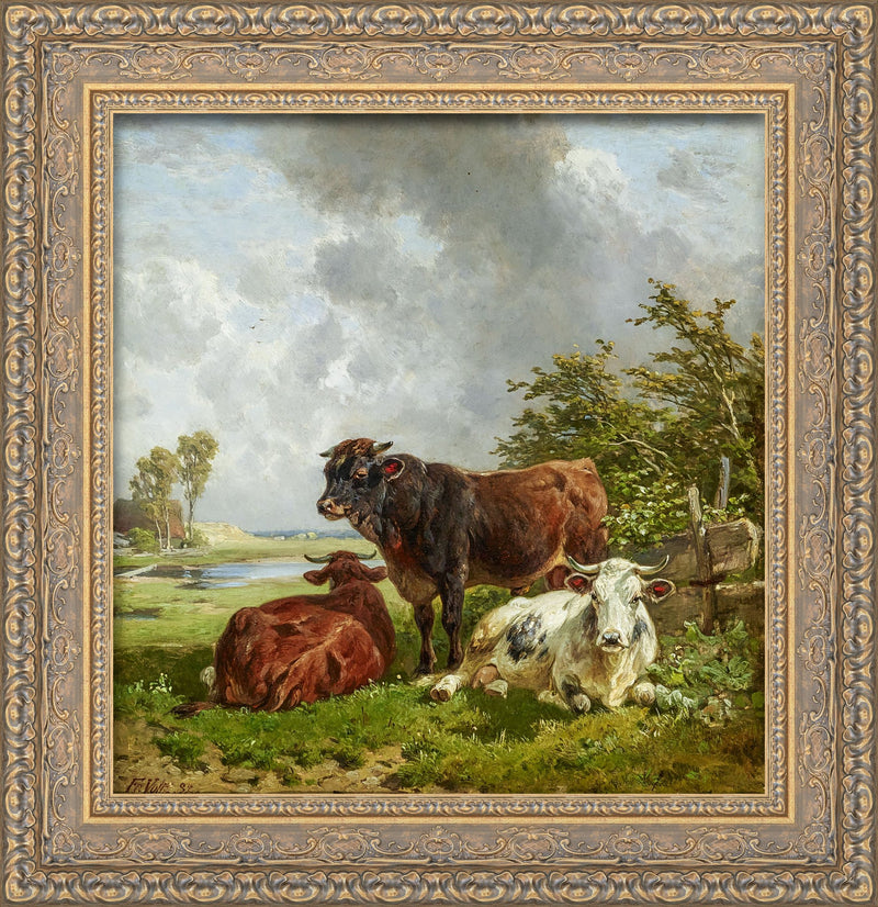 Resting Cattle (Rastende Rinder) – Johann Friedrich Voltz, 1852