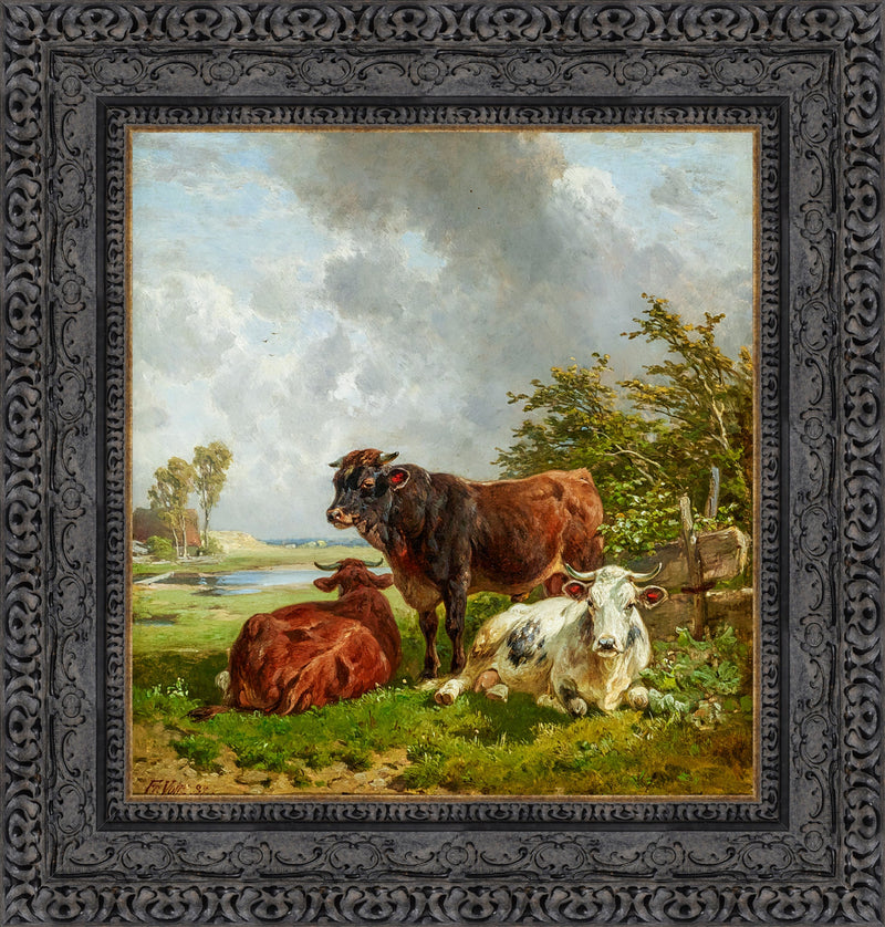 Resting Cattle (Rastende Rinder) – Johann Friedrich Voltz, 1852