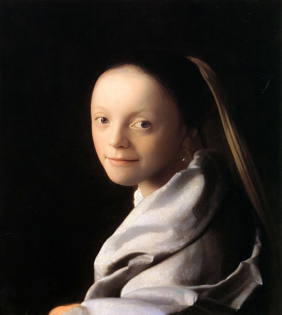Portrait Of A Young Woman 1667 – Johannes Vermeer, 1667, framed