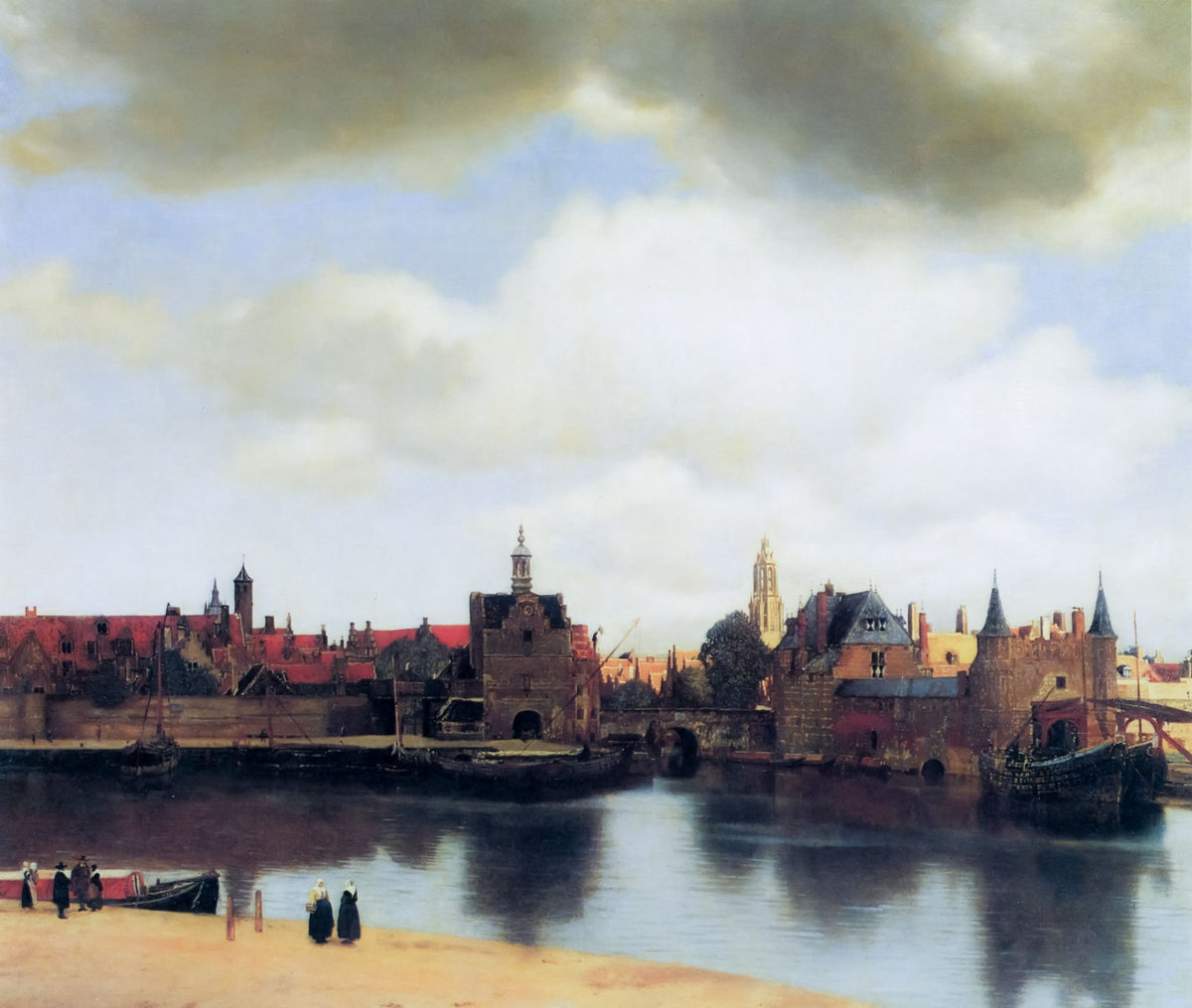 View of Delft – Johannes Vermeer, 1660, framed