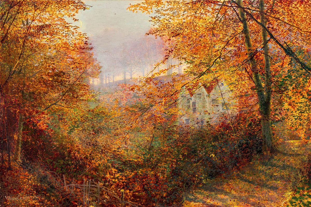 A House In A Clearing – John Atkinson Grimshaw, 1875, framed