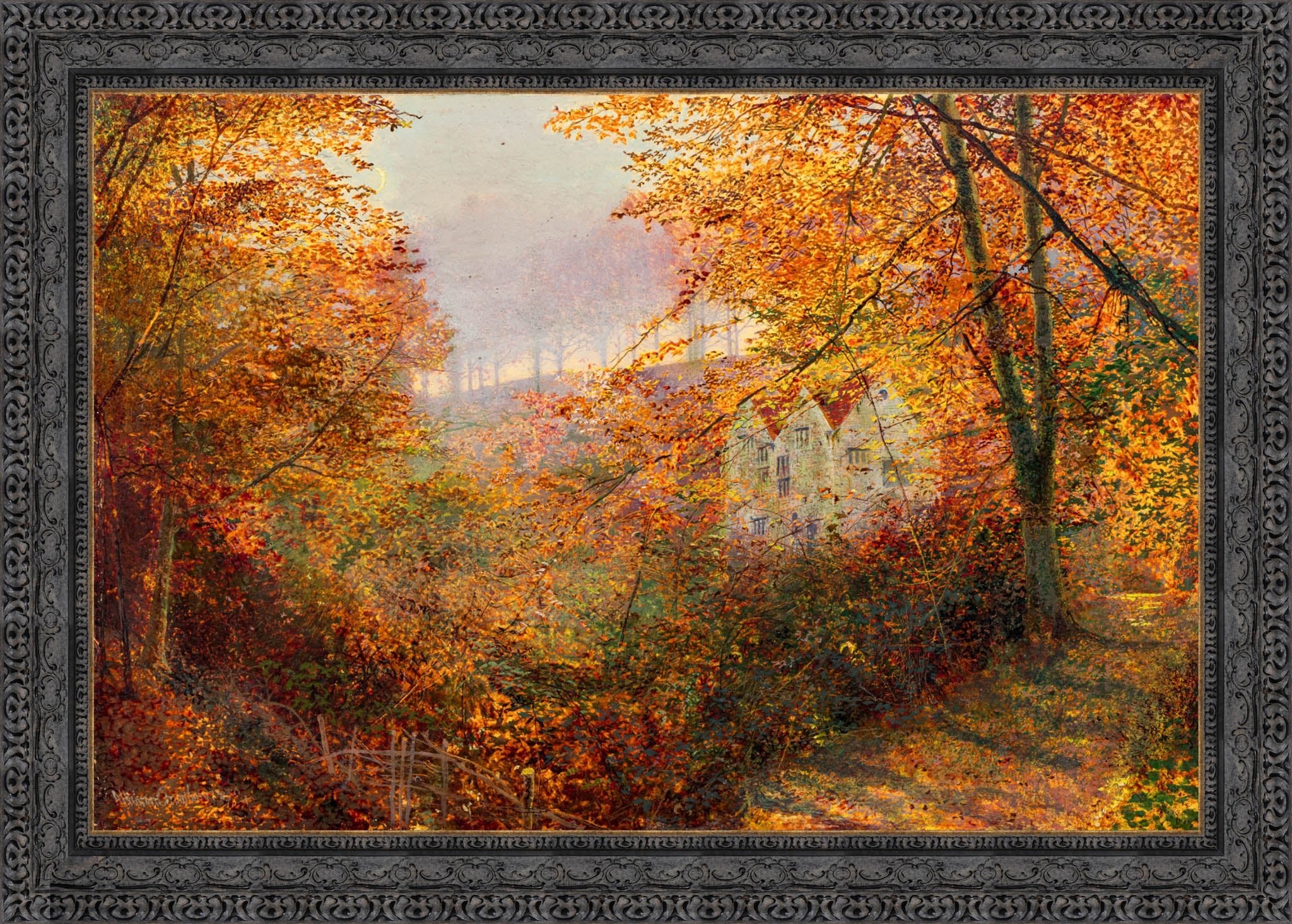 A House In A Clearing – John Atkinson Grimshaw, 1875 - Canvas Classics