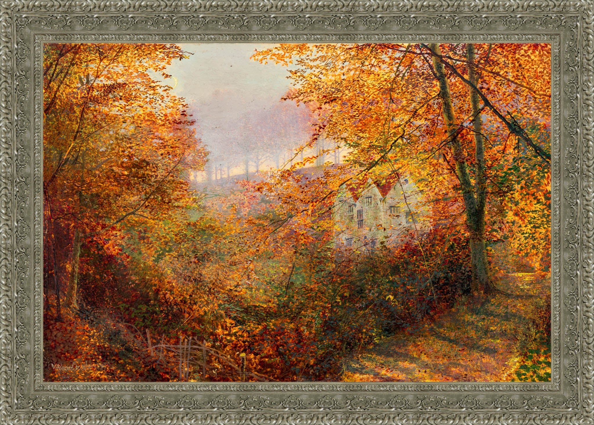A House In A Clearing – John Atkinson Grimshaw, 1875 - Canvas Classics