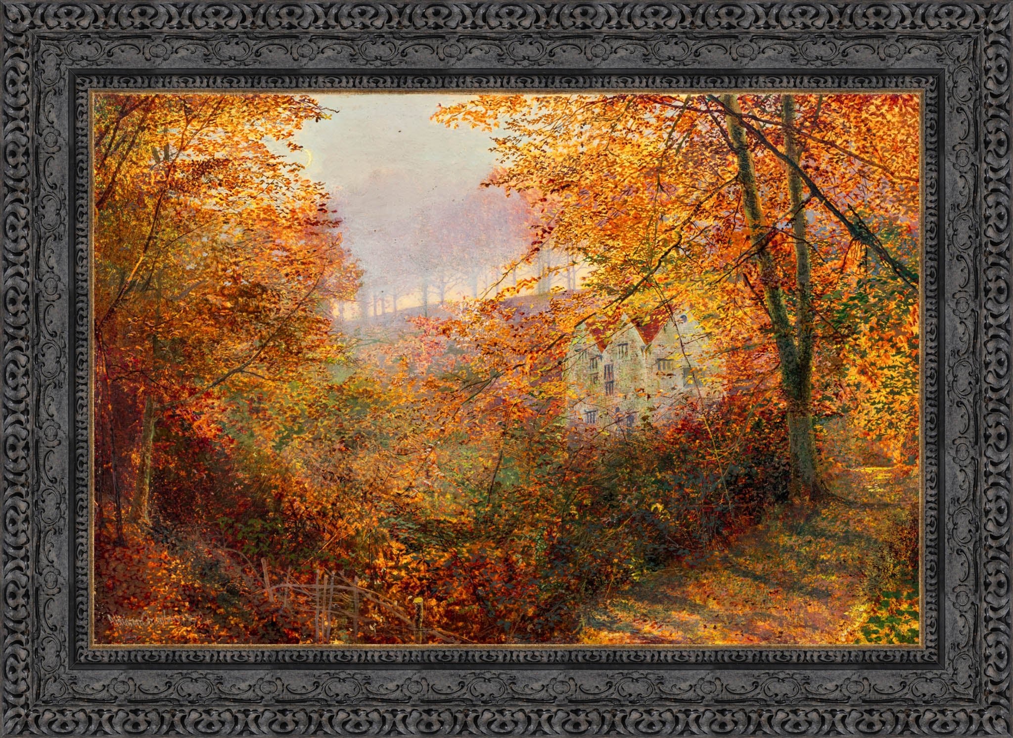 A House In A Clearing – John Atkinson Grimshaw, 1875 - Canvas Classics