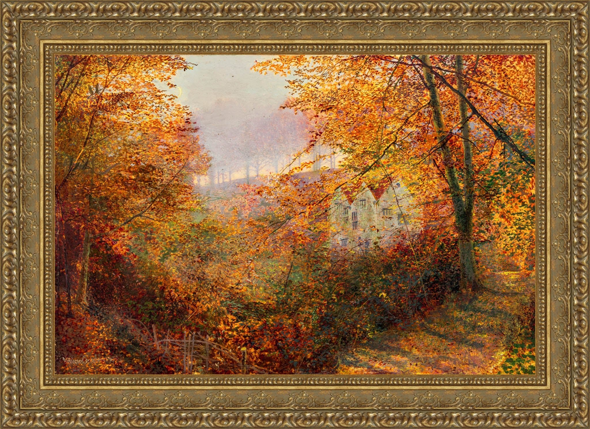A House In A Clearing – John Atkinson Grimshaw, 1875 - Canvas Classics