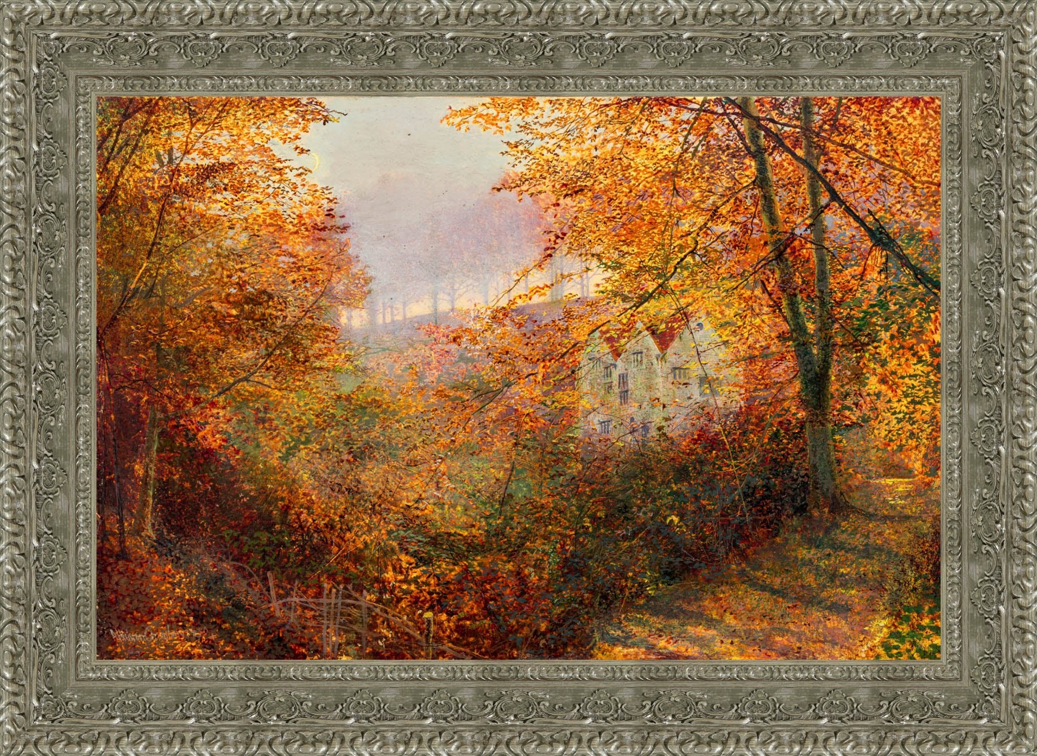 A House In A Clearing – John Atkinson Grimshaw, 1875 - Canvas Classics