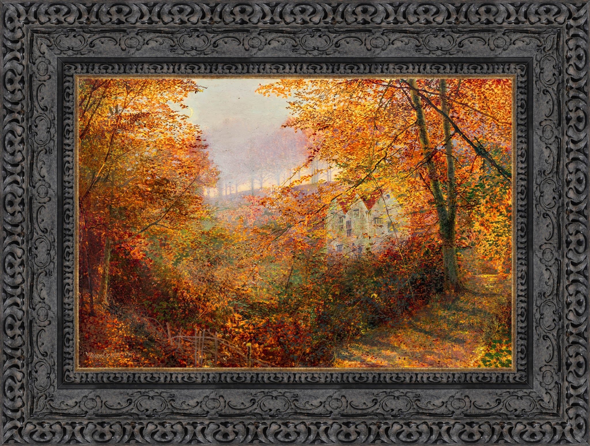 A House In A Clearing – John Atkinson Grimshaw, 1875 - Canvas Classics