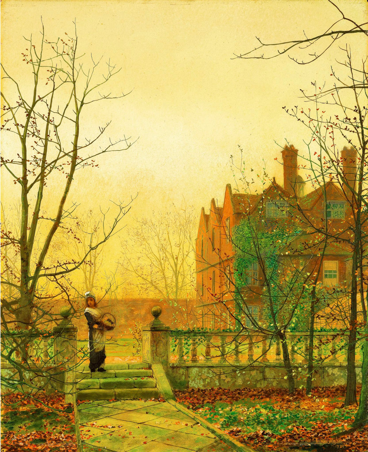 Autumn Gold – John Atkinson Grimshaw, 1880, framed