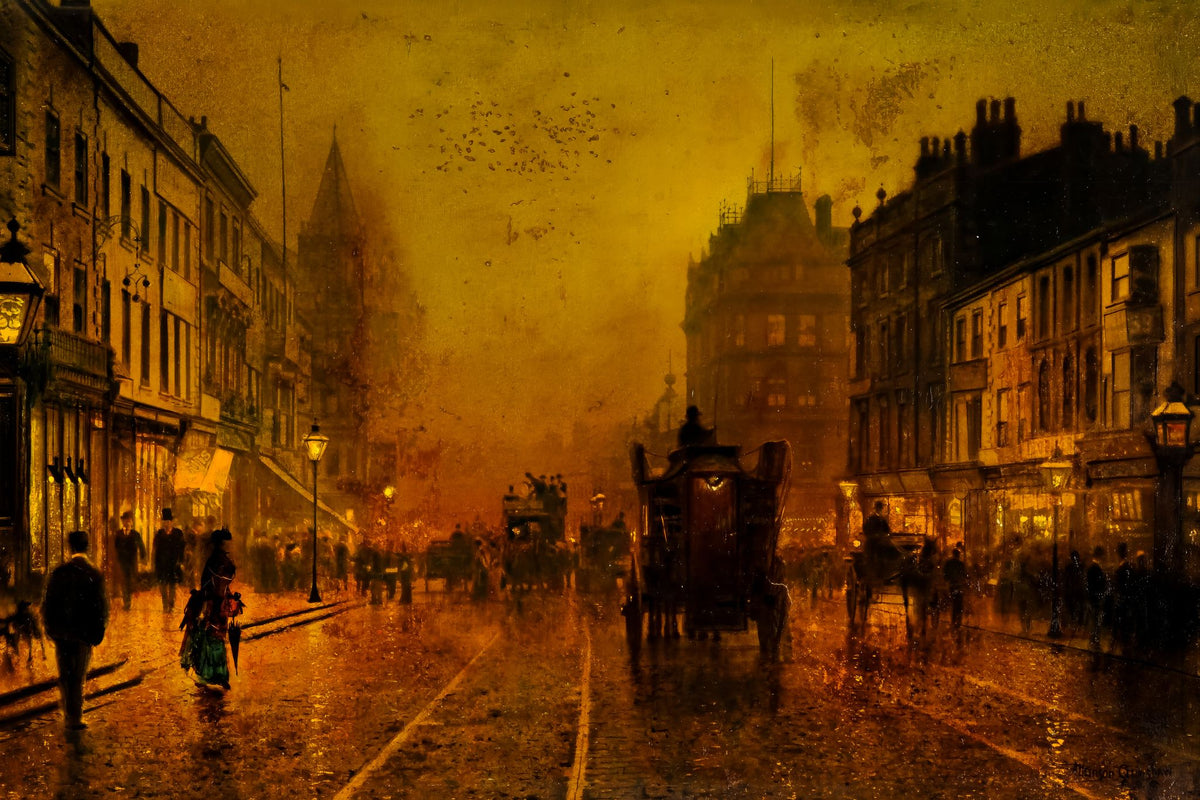 Briggate 1836 – John Atkinson Grimshaw, 1881, framed