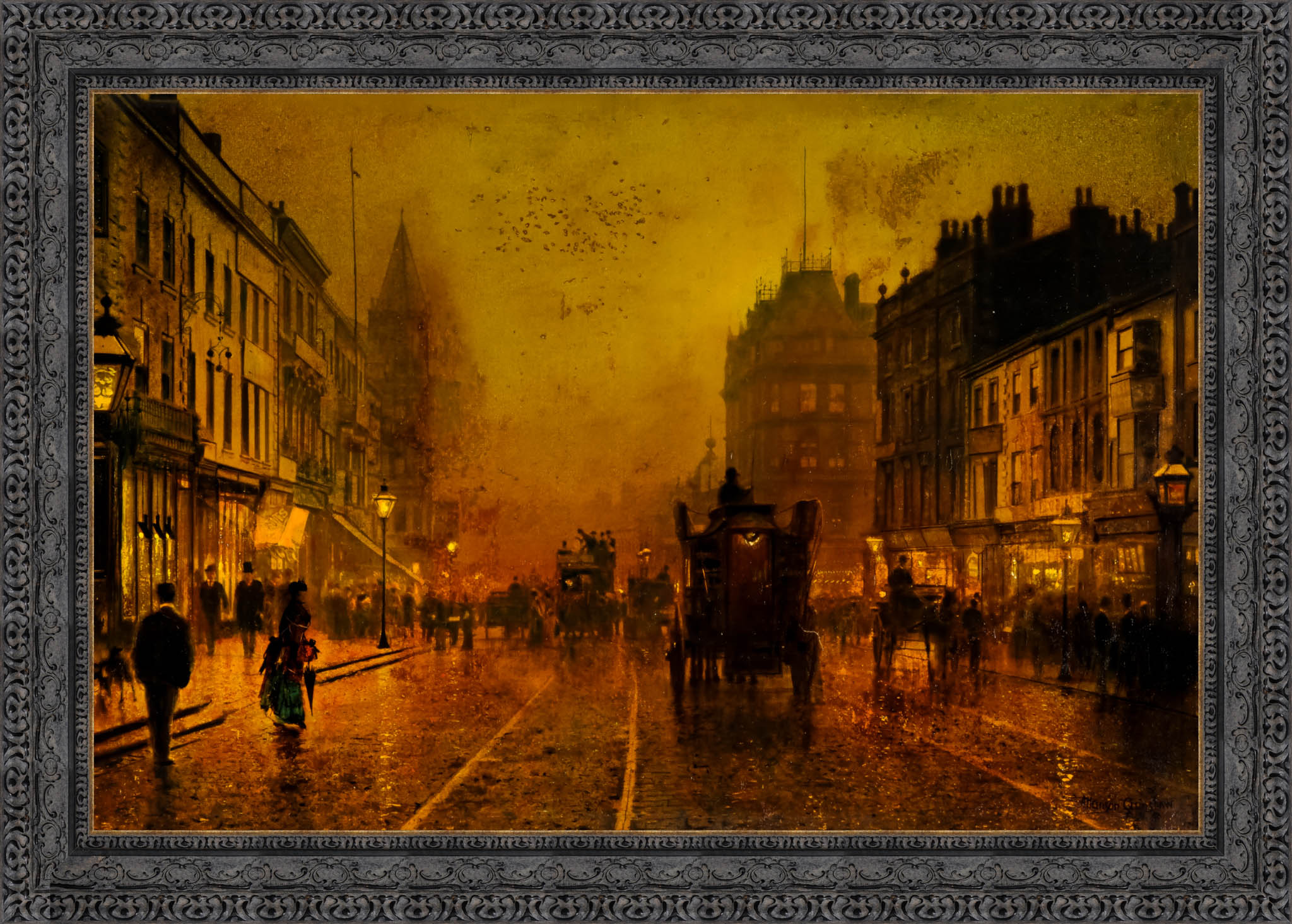 Briggate 1836 – John Atkinson Grimshaw, 1881 - Canvas Classics