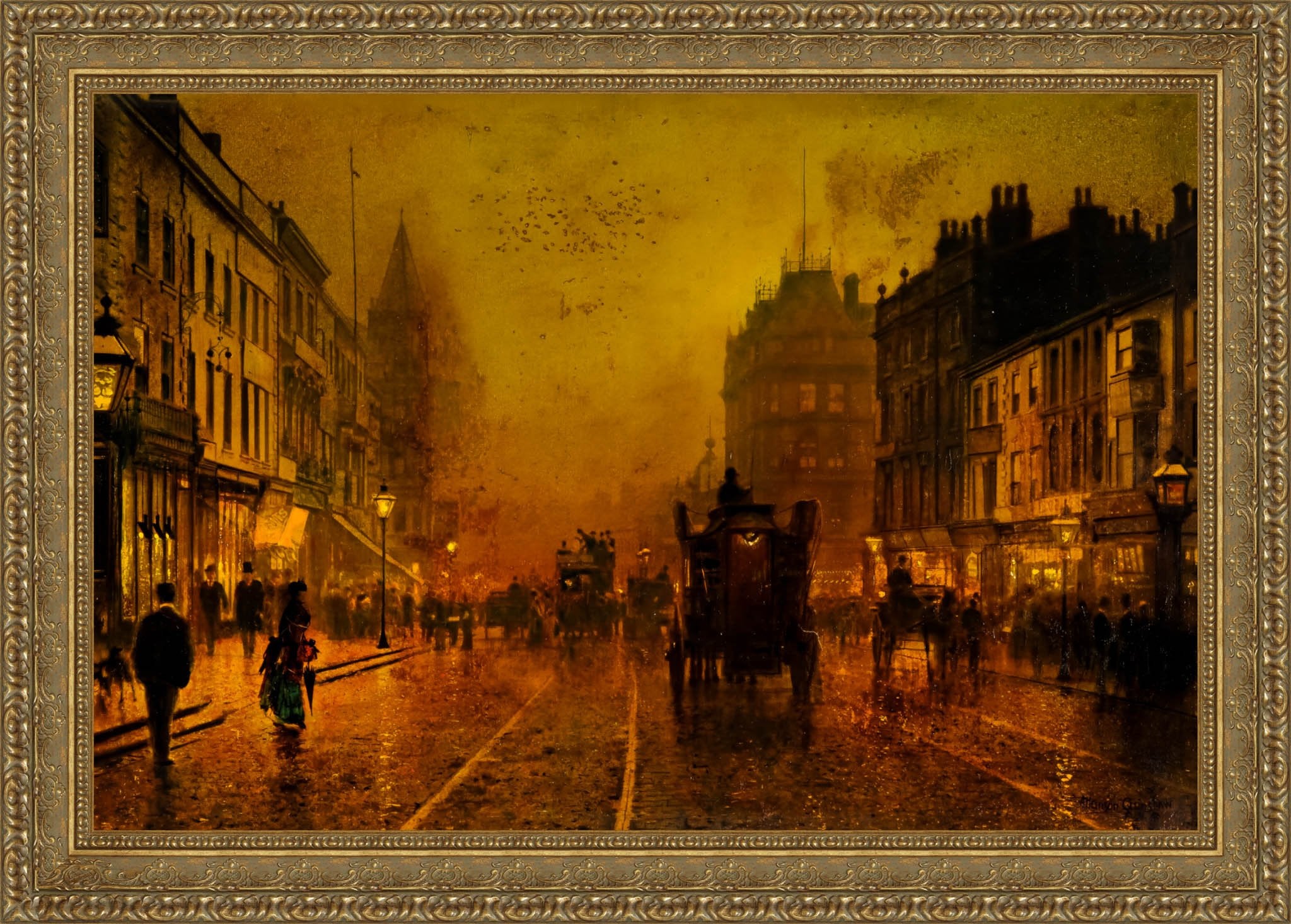 Briggate 1836 – John Atkinson Grimshaw, 1881 - Canvas Classics